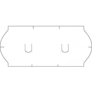 Prisetiketter aftagelig 32x19mm hvid 10rl