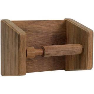 Toiletrulleholder i teak Roca, 32.4 x 9.8 x 10 cm