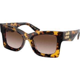 Miu Miu Kvinde MU 08WS VAU6S1 Solbriller Plast Havana Brun Sommerfugl Normal Skygge