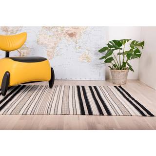 Denver tæppe (4900-060 - Ivory & Black, B80 x L220 cm)