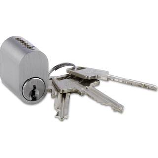 Jasa Cylinder 6-stift oval 1 stk. matnikkel - 13047 ✓ På lager - klar til levering og afhentning