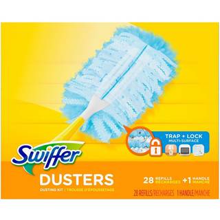 Swiffer Dusters Dusting Kit Starter Kit Handle & 28 Duster Refills 1 Count (Pack of 29) White