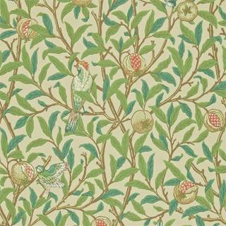Bird & Pomegranate - Bayleaf/Cream