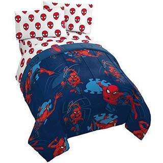 Jay Franco Marvel Spiderman Spidey Daze 4 stykker Twin Bed Set - Inkluderer reversibel dyne & ark s?t senget?j - Super Soft Fade Resistent Microf