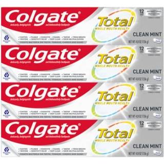 Colgate total tandpasta med whitening clean mynte 4.8 ounce (pakke med 4)