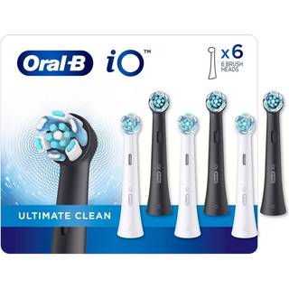 Oral-B io Ultimate Clean Replacement Brush Heads 6-Count White Black 6 Count (Pack of 1)