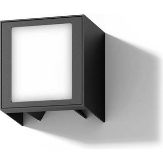 Una væglampe sort 9w led ip 54