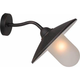 Aruba udendørs væglampe, Ø 30 cm, rustbrun