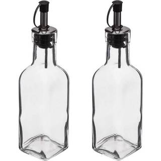 Olieflasker (2 stk.) - Transparent - 5cm x 5cm x 20cm - Terese