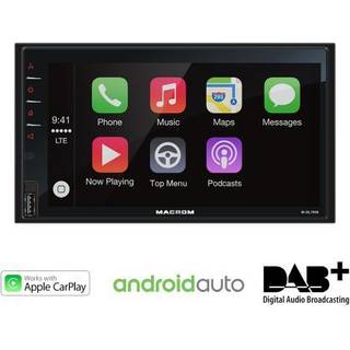 Macrom M-DL7000D bilstereo med CarPlay, Android Auto, DAB+ och Bluetooth