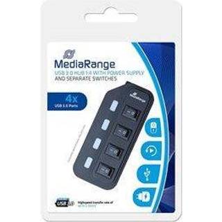 MediaRange USB-HUB MediaRange 4-Port USB 3.0 extern schwarz