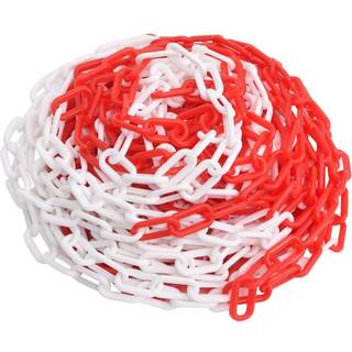 advarselskæde 100 m Ø4 mm plastik rød og hvid