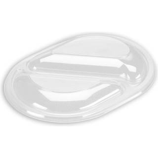 Låg til micro og ovn plastbakke 2-rums OPS 238x176mm klar