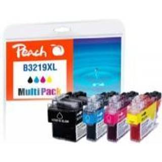 Peach PI500-245 blækpatron 4 stk Sort, Blå, Magenta, Gul