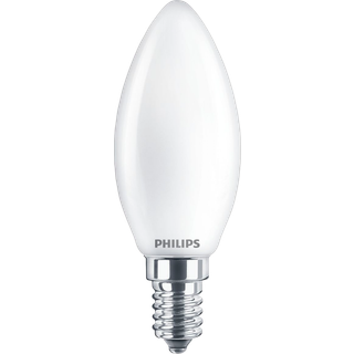 Philips LEDClassic Kerte  40W  E14  varm hvid  mat ikke dæmpbar  2-stk  - 8718699664848 ✓ På lager - klar til levering og afhentning