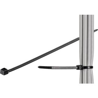 Kabelbindere, vejrbestandigt nylon, sort - 100 mm , 2.6 mm (100 stk)