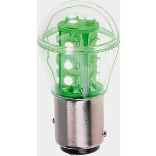 LED-pære til lanterne NauticLED, 1.2 W (svarer til 15 W), BAY15D, 360°, 10 - 35 V, Ø25 x 48 mm, grøn