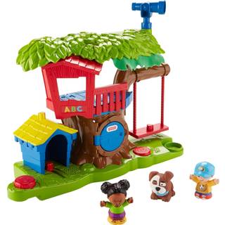 Fisher-Price Little People Swing & Share træhytte-legesæt - Interaktivt legetøj til småbørn med svingende træhytte