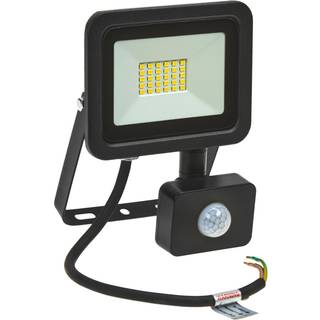 20W LED projektør m. sensor 4000K 1750 Lumen
