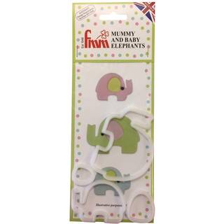 Mummy and Baby Elephant Cutter, FMM