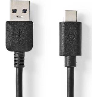 Nedis USB-kabel | USB 3.2 Gen 1 | USB-A Han | USB-C™ Han | 60 W | 5 Gbps | Nikkelplateret | 2.00 m | Runde | PVC | Sort | Box