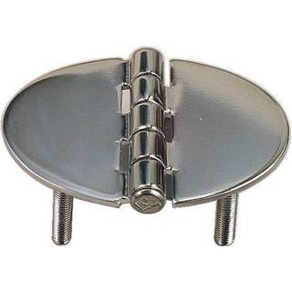 Lugehængsel Roca, 67 x 48 mm, med centreret hængselsled + faste bolte, syrefast rustfrit stål (AISI 316)