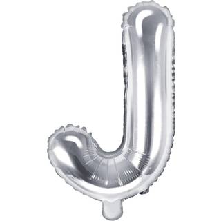 1 stk. Folieballon Bogstav J Sølv 35 cm – Perfekt til Festlig Dekoration