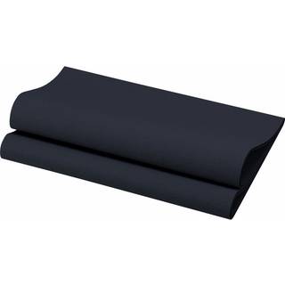 Duni ensfarvede servietter 40x40 cm 12-pak - sort (På lager i butik)