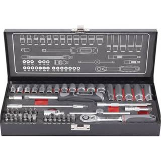 TOOLCRAFT Topnøglesæt Metrisk 1/4 (6,3 mm) 45 dele