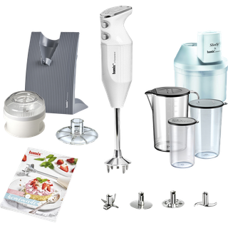 Baking Stavblender 200 watt fra Bamix - Hvid farve - Rustfrit stål 18/0/Nylon PA6
