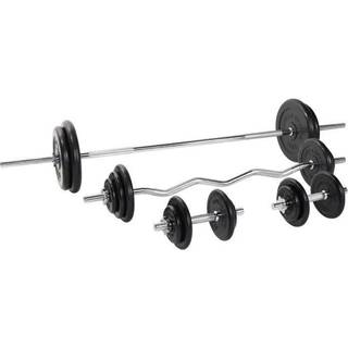 Vægtstang Curlstang Håndvægte GUMMI 108 kg