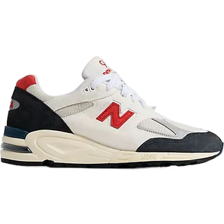 New Balance Mænd MADE in USA 990v2 i Blå/Grå læder, Størrelse 38