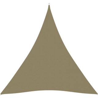 solsejl 5x6x6 m trekantet oxfordstof beige