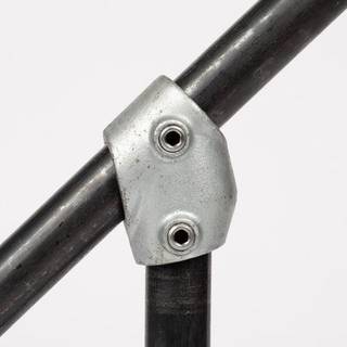 Clarrods Clamps CL129 kort justerbart T-stykke, 30-60°, Ø48,3 mm