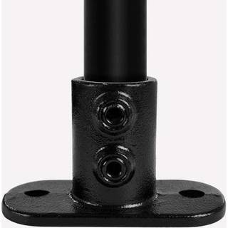 Clarrods Clamps CL132 bund- og rækværksflange, sort, Ø33,7 mm