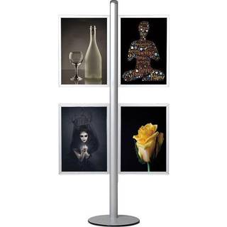 Multi Stander, dobbeltsidet med 4 stk. 50 x 70 cm vertikale slide-in rammer