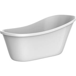 Svinkløv fritstående badekar, højglans hvid - 160 x 75 cm