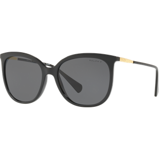 Ralph Lauren Kvinde RA5248 500181 Solbriller Injiceret Sort Grå Sommerfugl Polariseret