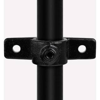 Clarrods Clamps CL198 dobbeltsidet flangebeslag, sort, Ø26,9 mm
