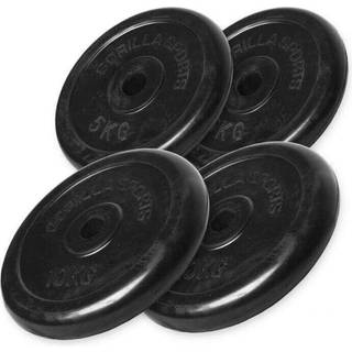 Vægtskiver GUMMI Støbejern 2x10 kg 2x5 kg