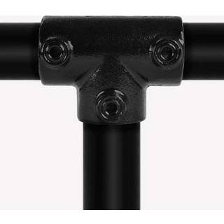 Clarrods Clamps CL104 T-stykke, sort, Ø33,7 mm