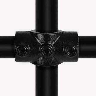 Clarrods Clamps CL119 2-vejs kryds, sort, Ø26,9 mm