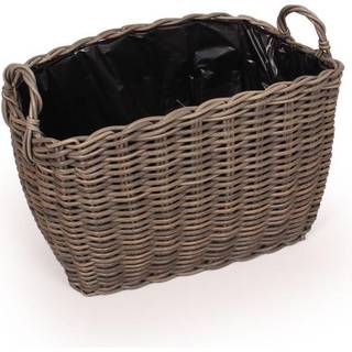 Plantekurv Stor - Oval - Naturrattan