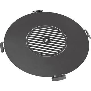 Grillplade og rist i stål med 4 håndtag 82 cm