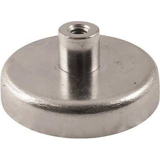 Ferrit pottemagnet Ø63 mm med M8 gevindbøsning (320N)