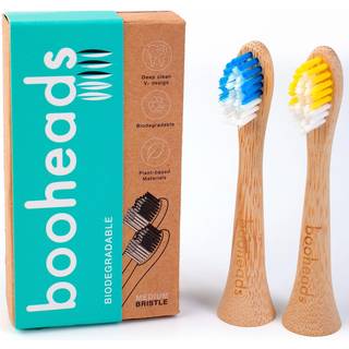 Booheads Bambus Børstehoveder Til Philips Blå+Gul
