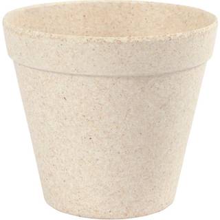 Elegant Urtepotteskjuler i Bambusfibre, 10 cm