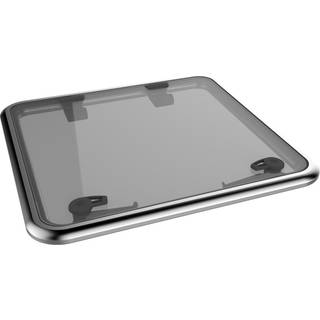 Dæksluge Lewmar Medium Profile 70, med friktionshængsel, 180°, 627 x 627 mm (udskæringsmål), 698 x 698 mm (ydremål), sølv/grå