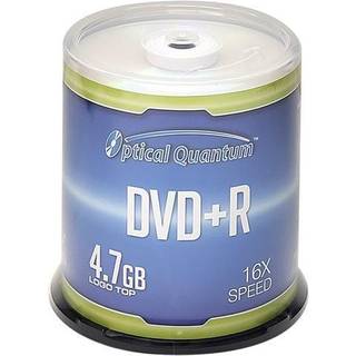 Optisk Quantum DVD+R 4,7 GB 16X Recordable Media Disc - 100 Spindle (FFP) OQDPR16LT -BX
