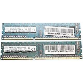 2x4GB (8 GB i alt) Hynix HMT451U6AFR8C-PB 4GB PC3-12800U Desktop Memory